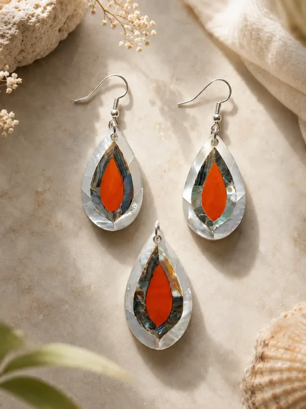 file_000000000a447209af3e0a0e1364a0e8 Noor Drop Abalone Jewelry Set with Mother of Pearl and Carnelian by Pietra Noor