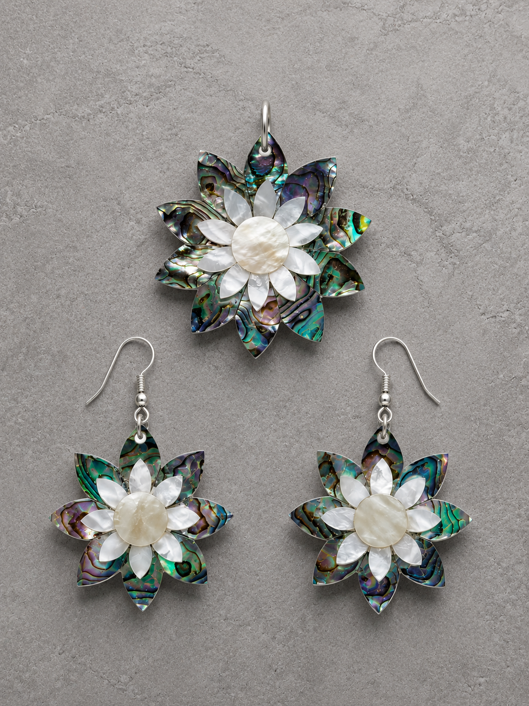 Taj Lotus – Paua Shell Grand Jewelry Set