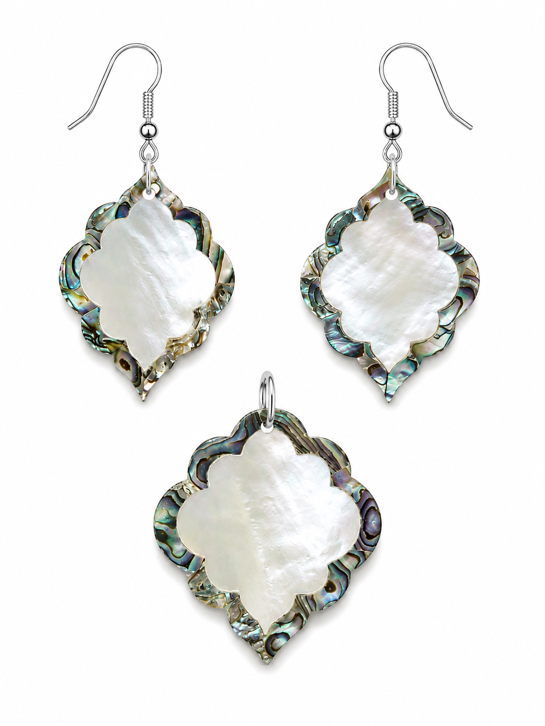 Noor Arch – Paua Shell & Mother of Pearl Jewelry Set - Image 2