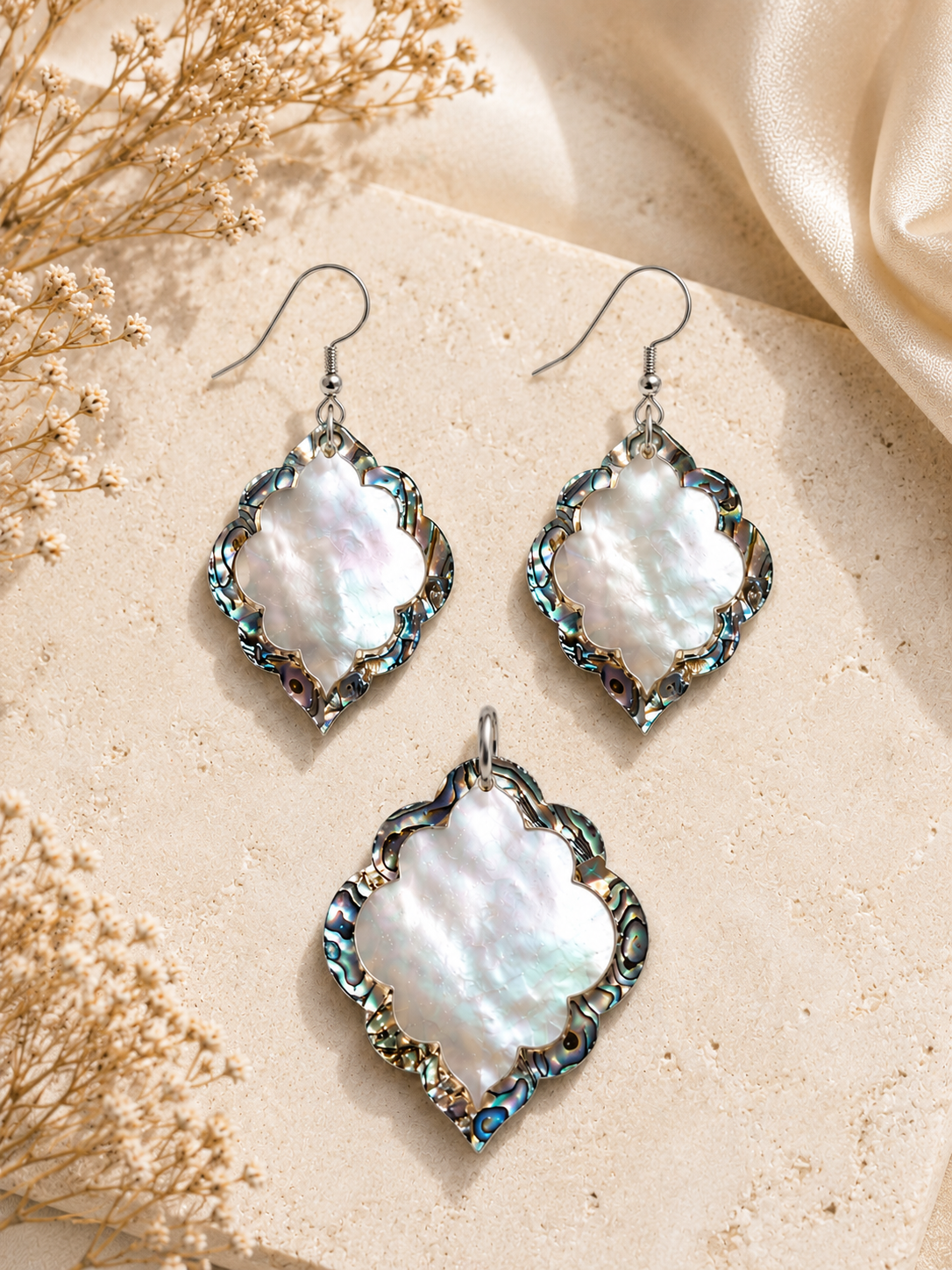 Noor Arch – Paua Shell & Mother of Pearl Jewelry Set