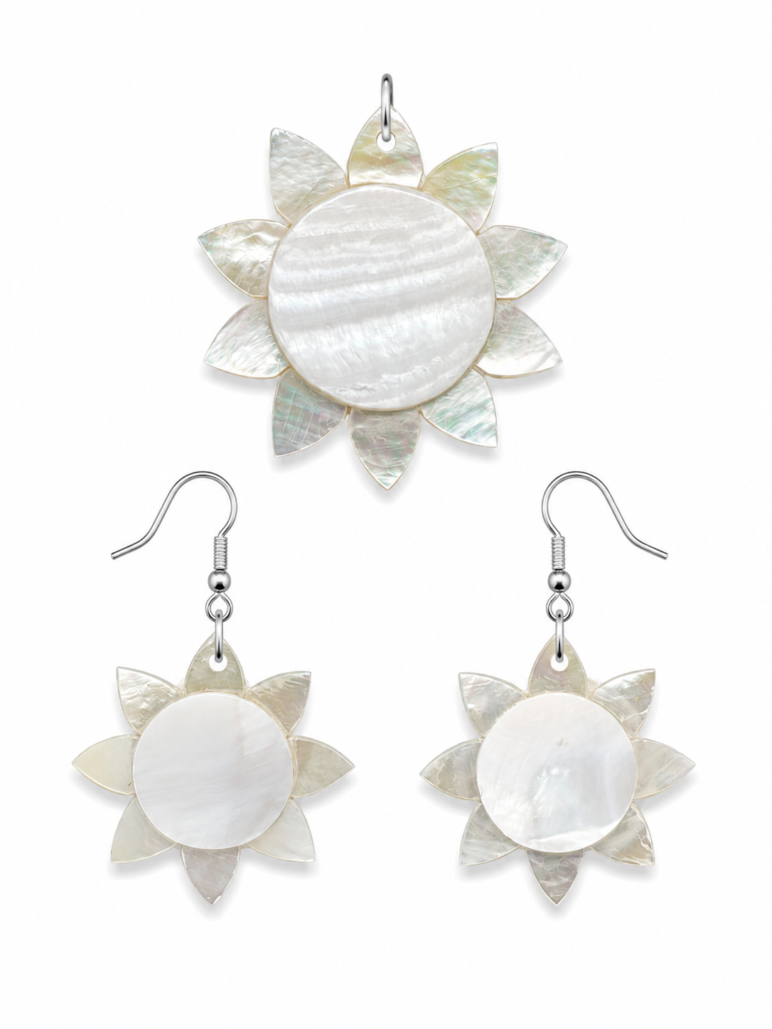 Taj Lotus – Paua Shell & Mother of Pearl Jewelry Set - Image 3