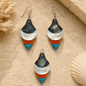 Noor Dome โ Paua Shell, Mother of Pearl, Carnelian & Turquoise Jewelry Set