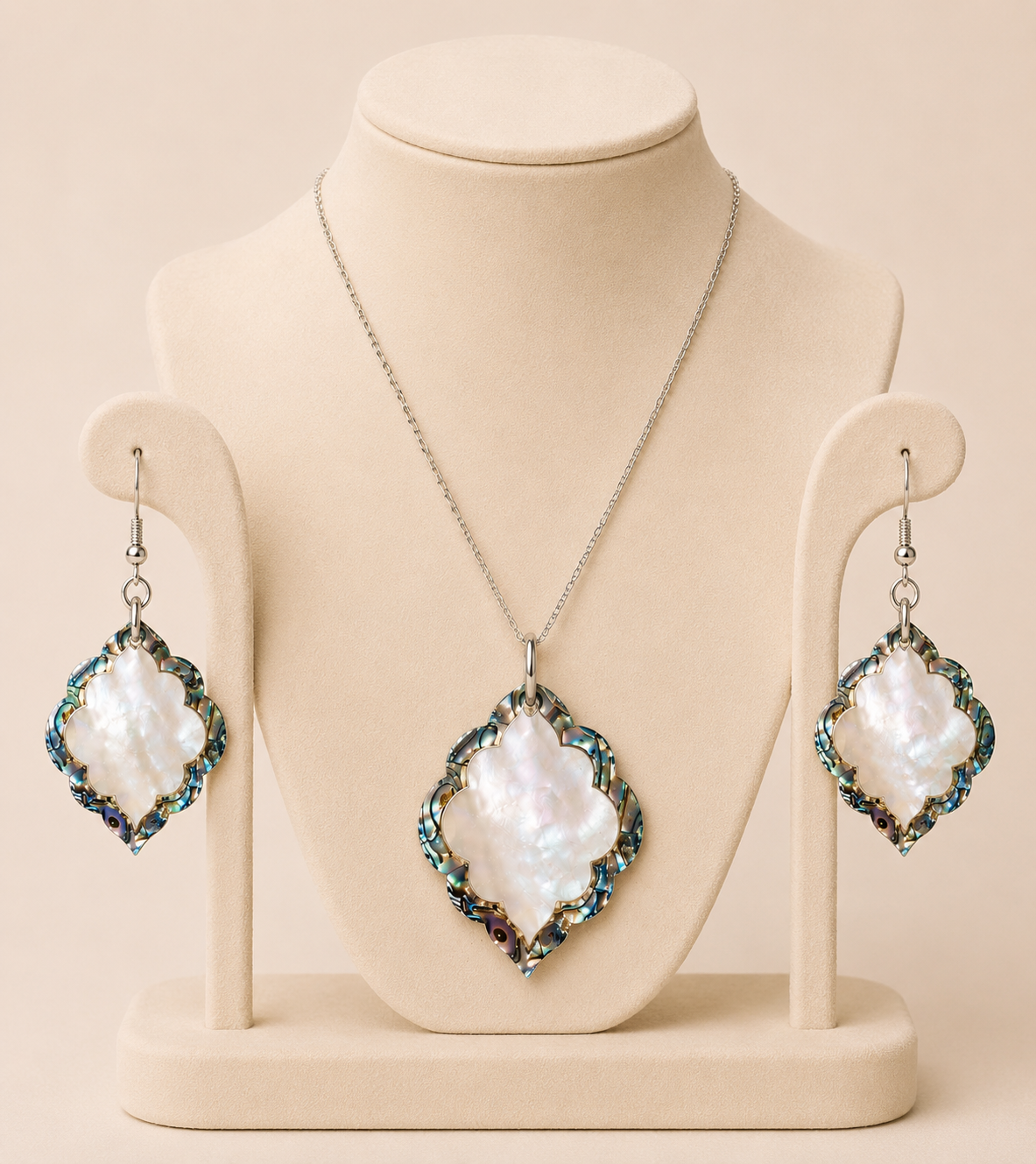 Noor Arch – Paua Shell & Mother of Pearl Jewelry Set - Image 4