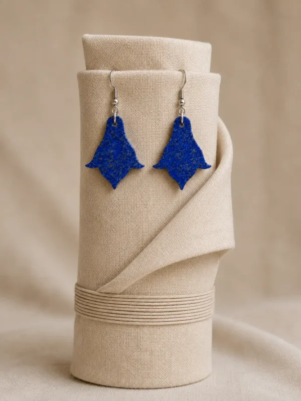 1000364140 Noor Petal Lapis Lazuli Earrings with 925 Sterling Silver