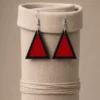 Noor Pyramid Black Onyx & Carnelian Earrings
