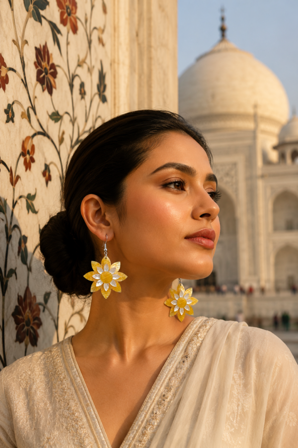 file_00000000b5c47208847592d341340c13 Taj Lotus Golden Mother of Pearl Earrings