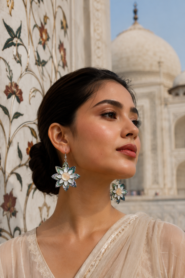 file_00000000b99c7208b4acaba4b3e017b4 Mother of Pearl Earrings | Taj Lotus