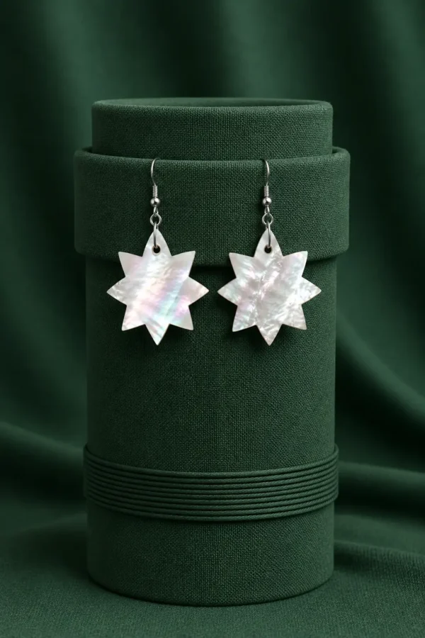 file_00000000de18720ba43723cf8a58a211 Noor Astra Mother of Pearl Earrings with Eight Point Star Design