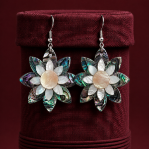 natural Abalone and Mother of Pearl with 925 Sterling Silver hooks