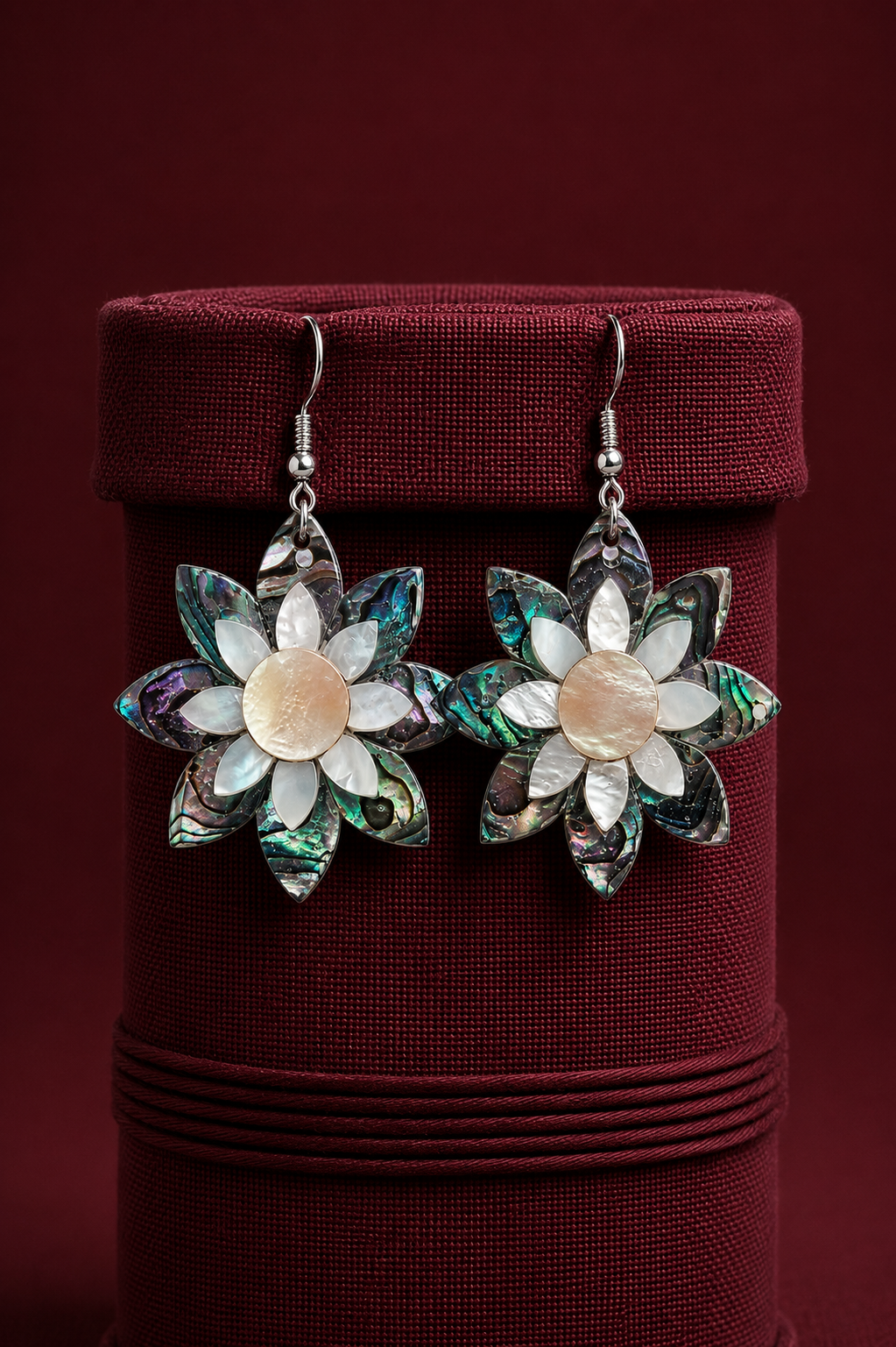 file_00000000de50720992a1e07cce867dc7 natural Abalone and Mother of Pearl with 925 Sterling Silver hooks